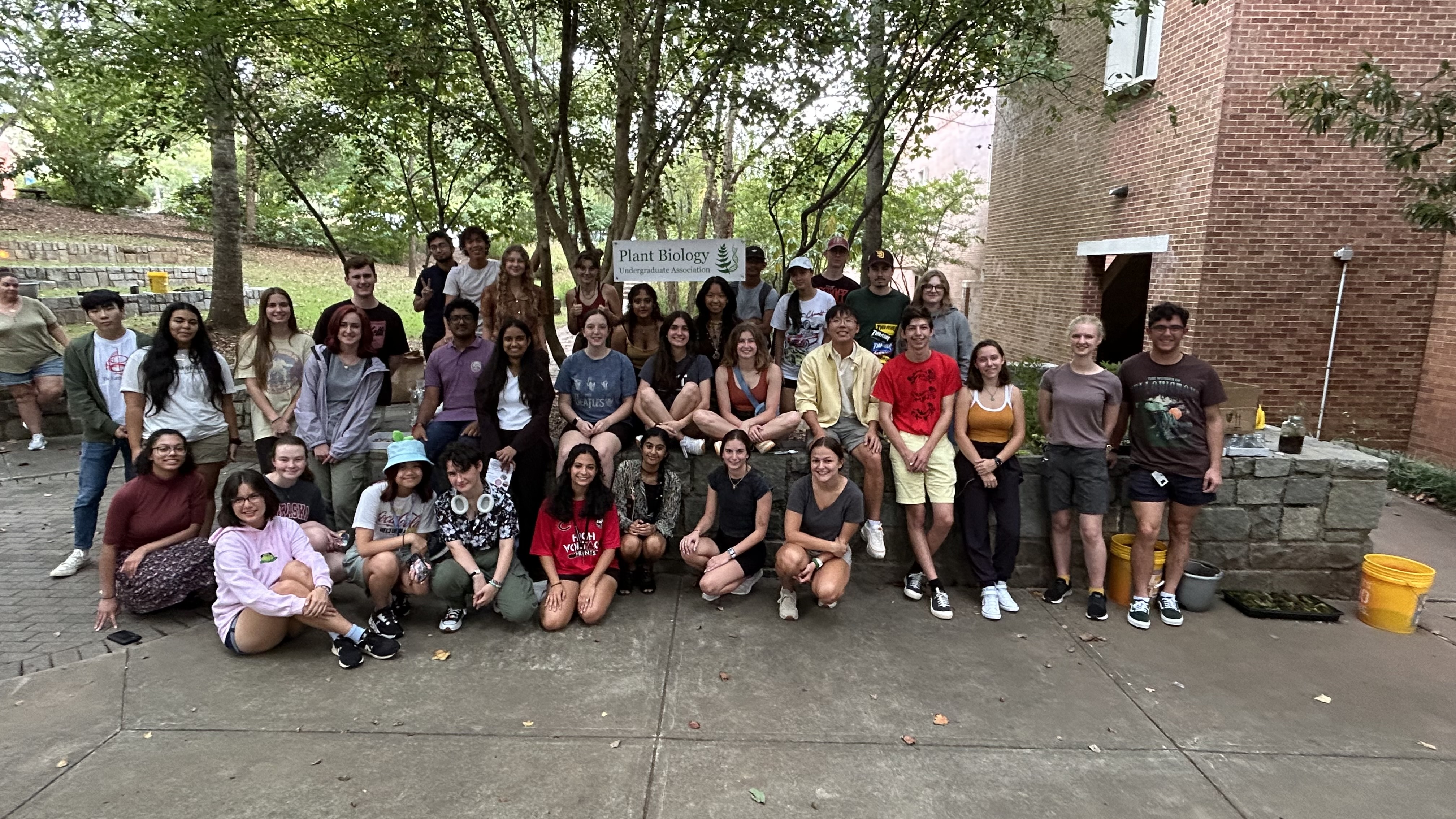 A group picture outside of the Plant Biology Undergraduate Association